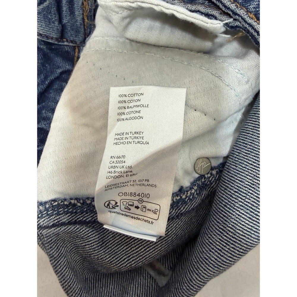 Free People Wynne Denim Skirt Size 25 Blue Casual Button Up Wrap Preppy Y2K - Picture 12 of 12
